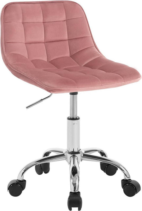 Rootz Office Stool - Ergonomic Work Chair - Velvet Swivel Chair - Comfortable, Adjustable, Durable - 43cm x 60-67.5cm x 50cm