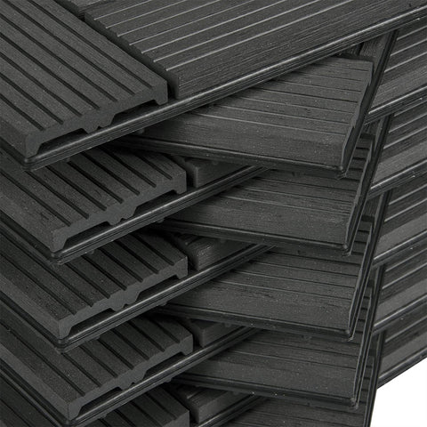 Rootz Premium WPC Click Tiles - Outdoor Flooring - Deck Tiles - Durable, Weather-Resistant, Easy Installation - 30cm x 30cm x 2cm