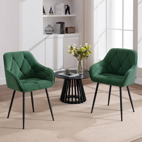 Rootz Velvet Dining Chair - Elegant Chair - Comfortable Seating - Soft, Durable, Ergonomic Design - Metal Frame - 56cm x 83.5cm x 53cm