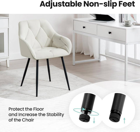 Rootz Velvet Dining Chair - Elegant Chair - Comfortable Seating - Luxurious, Durable, Ergonomic - 56cm x 83.5cm x 53cm