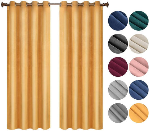 Rootz Premium Blackout Curtains - Room Darkening Drapes - Privacy Curtains - Light Blocking, Energy Saving, Easy Maintenance - 100% Polyester - 140cm x 225cm/245cm/270cm