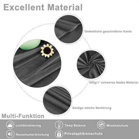 Rootz Luxury Velvet Blackout Curtains - Privacy Drapes - Light Blocking Panels - High-Quality Velvet - Easy Installation - Machine Washable - 140cm x 225cm/245cm/270cm