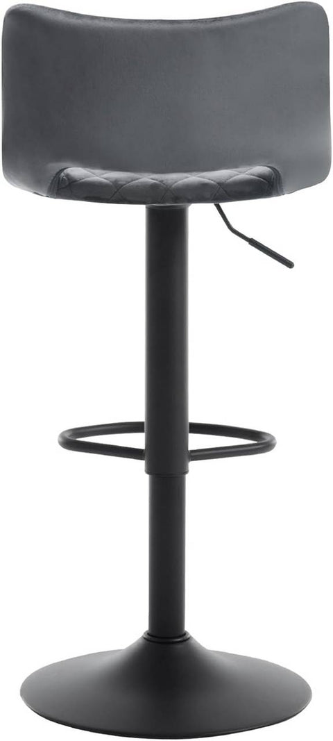 Rootz Adjustable Velvet Bar Stool Set - Swivel Chair - Cushioned Seat - Ergonomic Design - 41cm x 35cm x 59-79cm