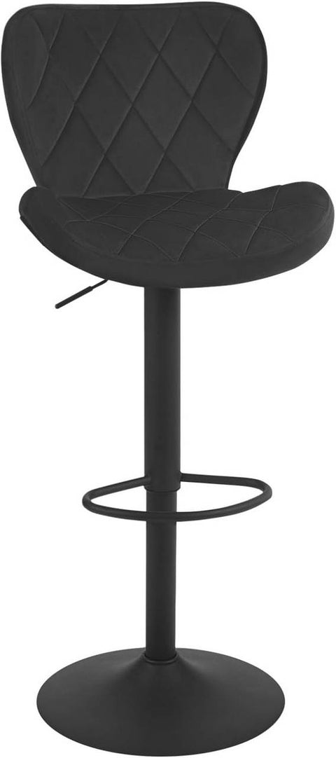Rootz Velvet Bar Stool Set - Swivel Bar Chair - Kitchen Counter Stool - High Elastic Cushion - 47cm x (89-109.5cm) x 54cm