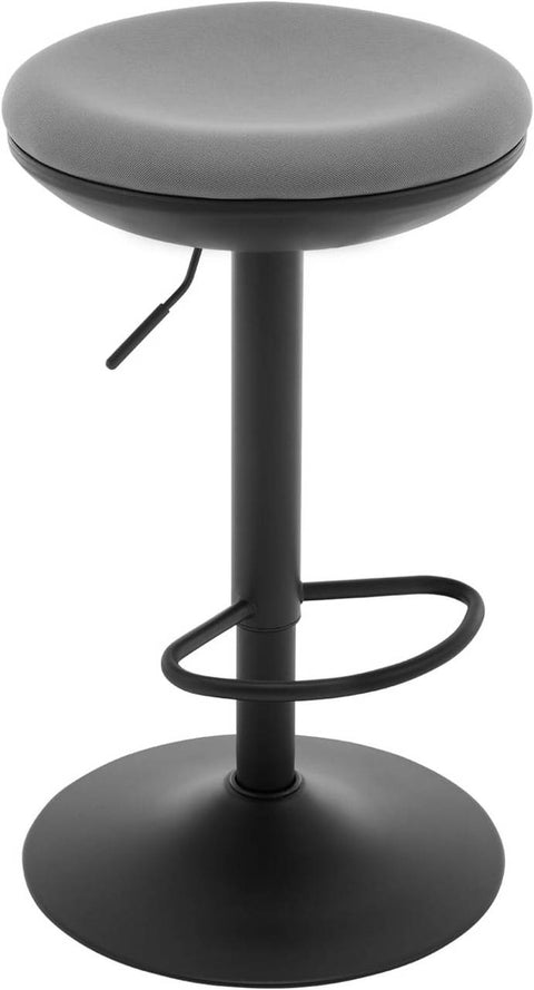 Rootz Swivel Bar Stool - Counter Chair - Modern Bistro Stool - Adjustable Height - 41 x (64-85) x 41 cm - Breathable Elastic Fabric - Metal