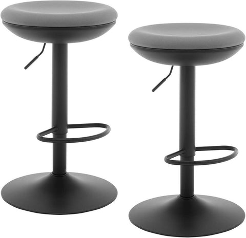 Rootz Swivel Bar Stool - Counter Stool - Rotating Bar Chair - Breathable Elastic Fabric - Height Adjustable - 41cm x (64-85) cm x 41cm