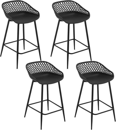 Rootz Hollow Bar Chair Set - Counter Stool - Kitchen Island Stool - Waterproof & Breathable - 47cm x 84cm x 48.5cm
