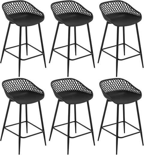 Rootz Bar Stools Set of 2 - Kitchen Island Chairs - Modern Counter Stools - Ergonomic Design - PP Material - 47cm x 84cm x 48.5cm