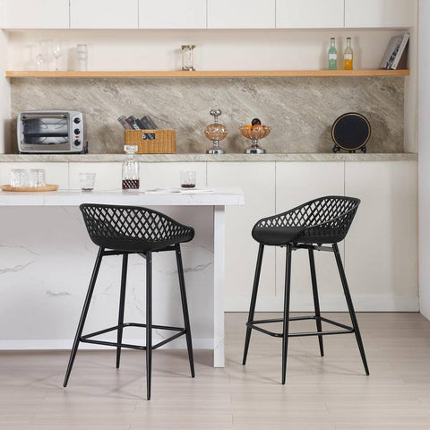 Rootz Hollow Bar Chair Set - Counter Stool - Kitchen Island Stool - Waterproof & Breathable - 47cm x 84cm x 48.5cm