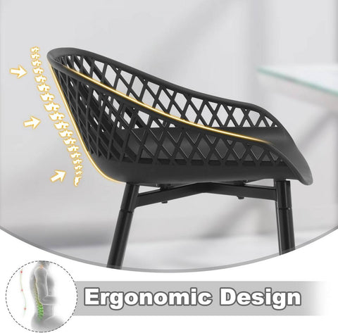 Rootz Hollow Bar Chair Set - Counter Stool - Kitchen Island Stool - Waterproof & Breathable - 47cm x 84cm x 48.5cm