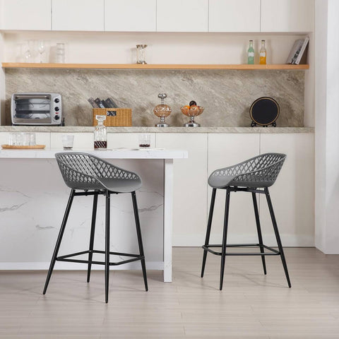 Rootz Bar Stools Set - Tall Chairs - Kitchen Island Stools - PP Material - Ergonomic Design - 47cm x 84cm x 48.5cm