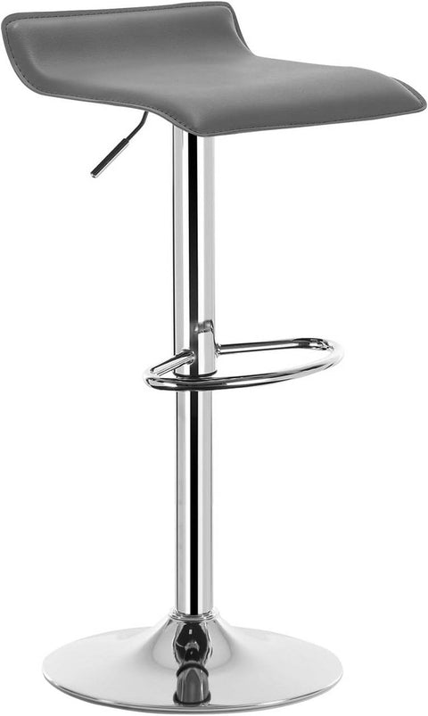 Rootz Bar Stool - Breakfast Chair - Kitchen Stool - Comfortable Seating - Faux Leather - 39cm x 38.5cm x 63-83cm