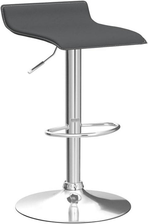 Rootz Bar Stool - Breakfast Chair - Kitchen Stool - Comfortable Seating - Faux Leather - 39cm x 38.5cm x 63-83cm