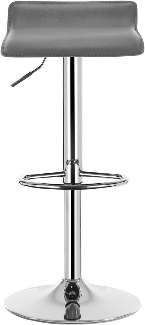 Rootz Bar Stool - Breakfast Chair - Kitchen Stool - Comfortable Seating - Faux Leather - 39cm x 38.5cm x 63-83cm