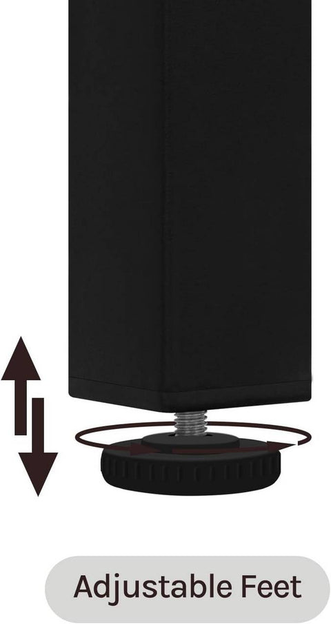 Rootz Bar Table - Dining Table - High Table - Water-Repellent MDF - 100x40x100cm - Black - Stability with Iron Frame for Small Spaces