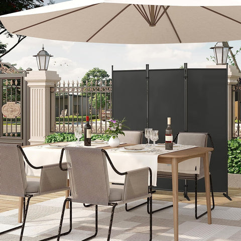 Rootz Folding Screen - Privacy Screen - Room Divider - Durable Polyester - Versatile & Portable - Easy to Clean - 167cm x 172cm / 223cm x 172cm