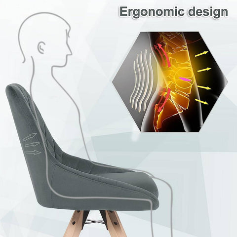 Rootz Velvet Swivel Dining Chair - Rotating Chair - Ergonomic Chair - Luxurious Comfort - Durable Design - Versatile Use - 84cm x 40cm x 41cm