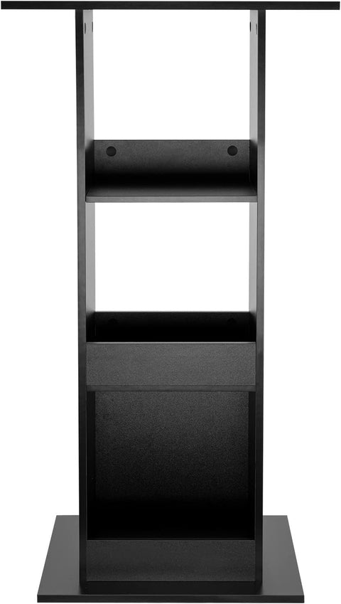 Rootz Bar Table with Shelves - Dining Table - Storage Cabinet - Space-Saving - Solid Wood Material - 60cm x 60cm x 112cm - Light Oak + White