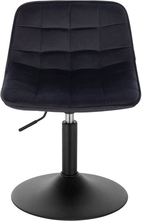 Rootz Velvet Bar Stool - Counter Stool - Adjustable Swivel Chair - Ergonomic Design, Durable Build, Floor Protection - 35cm x 42.5cm, Height 60.5cm-72cm