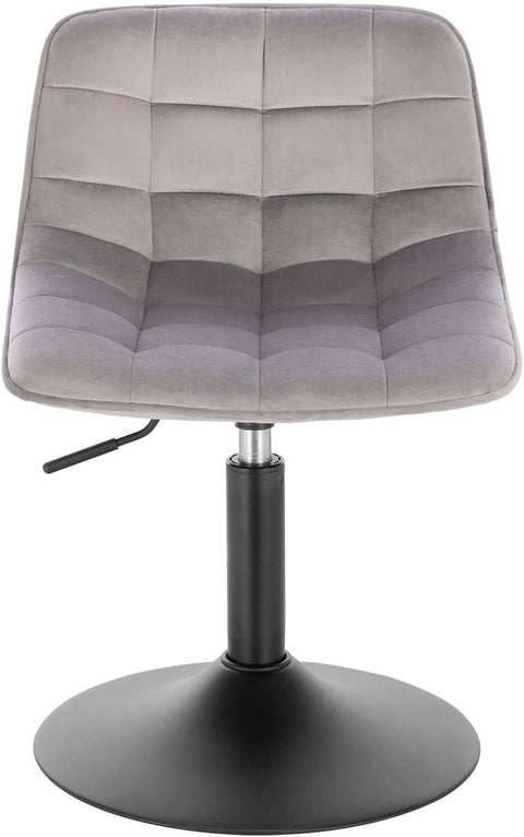 Rootz Velvet Metal Bar Stool - Counter Stool - Adjustable Bar Chair - Durable, Ergonomic, Non-Slip - 35cm x 42.5cm, Height 60.5cm-72cm