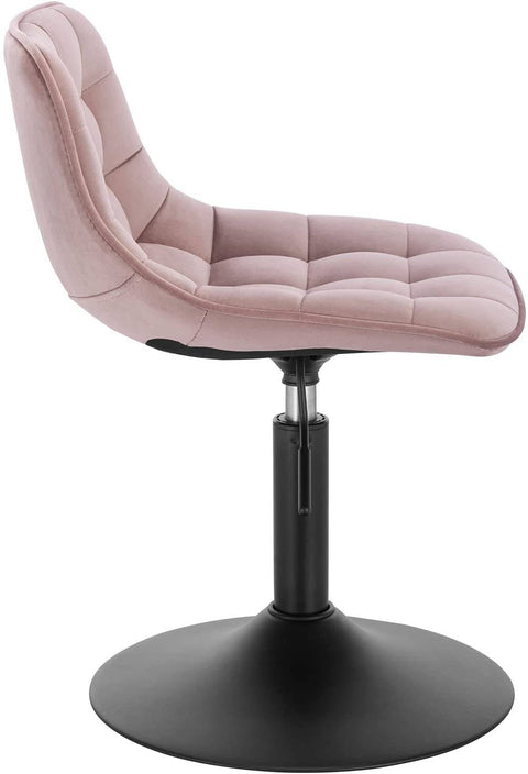 Rootz Velvet Metal Bar Stool - Counter Stool - Adjustable Bar Chair - Durable, Comfortable, Ergonomic - 35cm x 42.5cm, Height 60.5cm-72cm