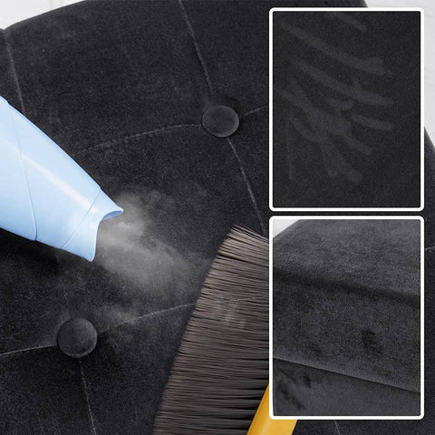 Rootz Velvet Storage Stool - Ottoman - Footrest - 118L Capacity - Foldable & Portable - Luxurious Velvet Finish - 110cm x 38cm x 37.5cm