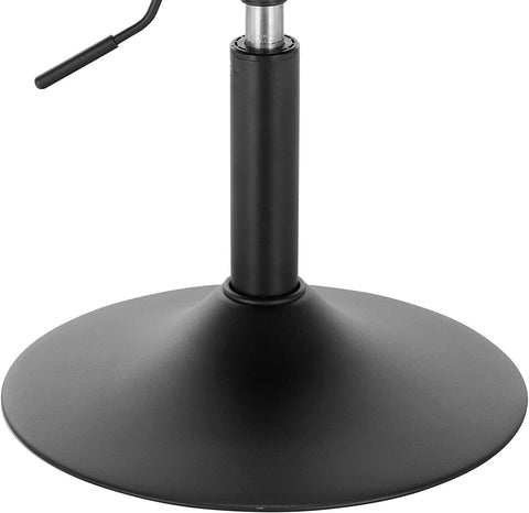 Rootz Velvet Bar Stool - Counter Stool - Adjustable Swivel Chair - Ergonomic Design, Durable Build, Floor Protection - 35cm x 42.5cm, Height 60.5cm-72cm