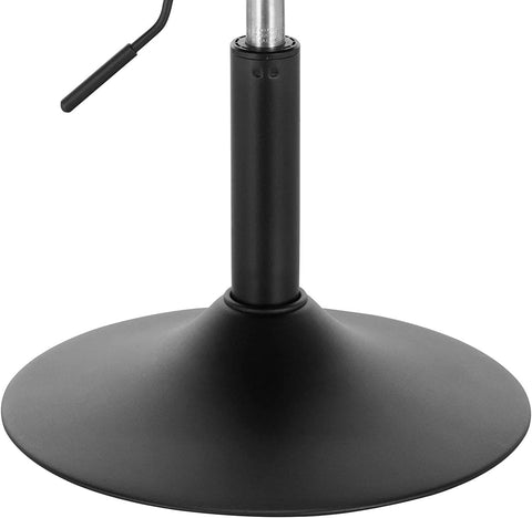 Rootz Velvet Metal Bar Stool - Adjustable Counter Chair - Swivel Barstool - Comfortable, Durable, Floor Protection - 35cm x 42.5cm x 60.5-72cm
