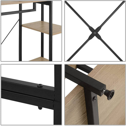 Rootz Multifunctional Clothes Rack - Wardrobe Organizer - Storage Shelf - Spacious Design - Durable & Stable - Easy Assembly - 120cm x 40cm x 201cm