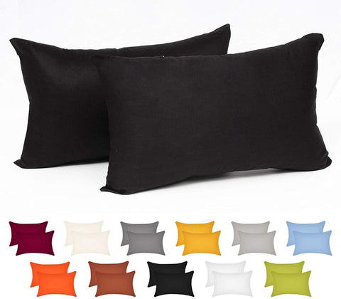 Rootz Cotton Cushion Cover - Pillowcase - Decorative Cover - Hypoallergenic Benefit - 30x50 cm Black