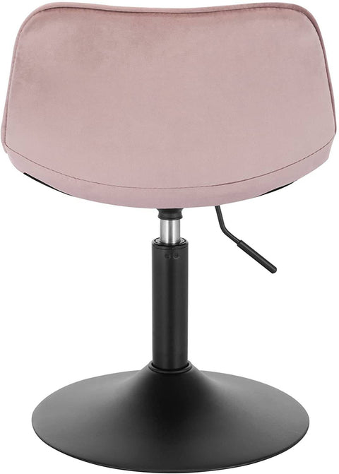 Rootz Velvet Metal Bar Stool - Counter Stool - Adjustable Bar Chair - Durable, Comfortable, Ergonomic - 35cm x 42.5cm, Height 60.5cm-72cm
