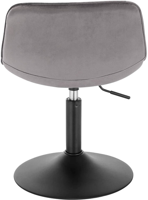 Rootz Velvet Metal Bar Stool - Counter Stool - Adjustable Chair - Comfortable Seating - 360° Swivel - Height Adjustable - 35cm x 42.5cm x 60.5-72cm