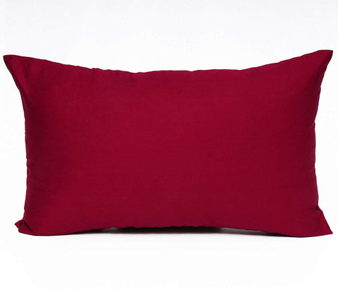 Rootz Cotton Cushion Cover Set - Pillow Cases - Zippered Covers - Hypoallergenic - Red 30x50 cm