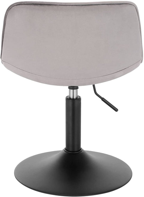 Rootz Bar Stool - Counter Stool - Adjustable Bar Chair - Ergonomic Design - Foam Padded - Non-Slip Base - Velvet & Metal - 35cm x 42.5cm x 60.5-72cm