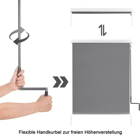 Rootz Verticale luifel - Balkonluifel - Privacyscherm - Duurzaam aluminium, UV-bescherming, eenvoudige installatie - 140 cm x 240 cm