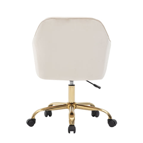 Rootz Height Adjustable Swivel Chair - Rotatable Seat - Velvet Office Chair - Maximum Comfort - 44cm x 55cm x 91cm