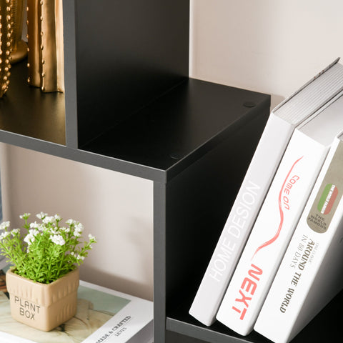Rootz Bookcase Zig-Zag Design - Shelving Unit - Room Divider - Ample Storage - 70L x 24W x 178H cm