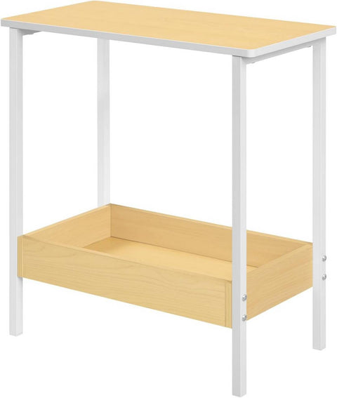 Rootz Side Table - Coffee Table - Console Table - Space-Saving Storage - 50x55x25 cm - Versatile Design - Metal & Wood Finish