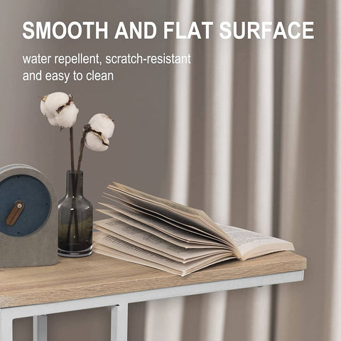 Rootz Side Table - C-Shaped End Table - Modern Coffee Table - MDF & Metal Frame - Stable Construction - 45cm x 25cm Tabletop - 63.5cm Height