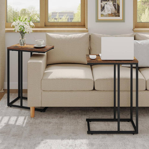 Rootz Side Table - Coffee Table - Bedside Table - Durable & Stable - 45cm x 25cm x 63.5cm