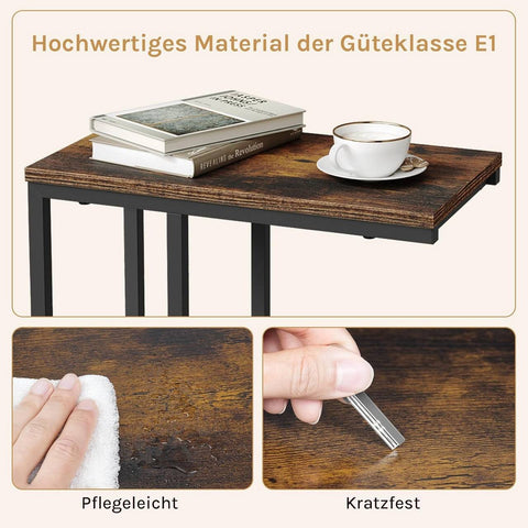 Rootz Side Table - Coffee Table - Bedside Table - Durable & Stable - 45cm x 25cm x 63.5cm