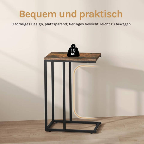 Rootz Side Table - Coffee Table - Bedside Table - Durable & Stable - 45cm x 25cm x 63.5cm