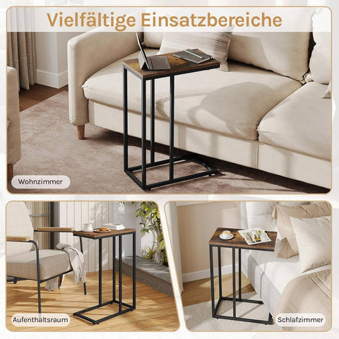 Rootz Side Table - Coffee Table - Bedside Table - Durable & Stable - 45cm x 25cm x 63.5cm