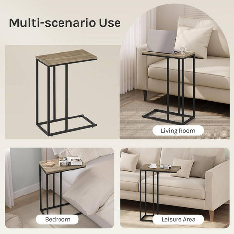 Rootz Side Table Coffee Table - Bedside Table - Stable & Durable - 45cm x 25cm x 63.5cm