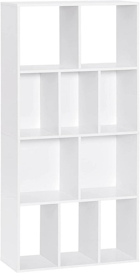 Rootz Moderne Witte Boekenkast - Opbergplank - Display - Ruimtebesparend ontwerp - Duurzaam en stevig - Gemakkelijk schoon te maken - 60 cm x 120 cm x 20 cm