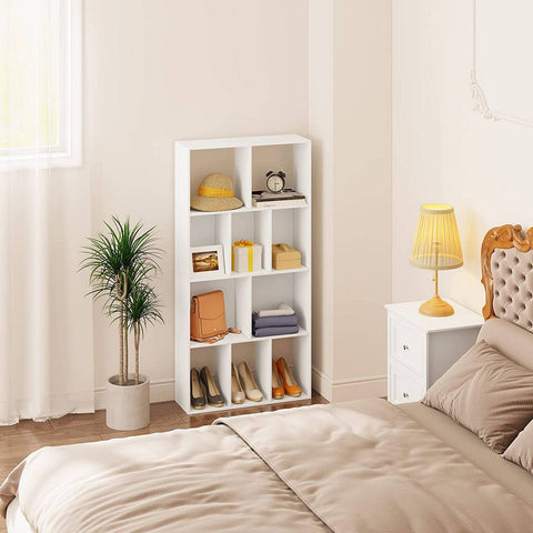 Rootz Moderne Witte Boekenkast - Opbergplank - Display - Ruimtebesparend ontwerp - Duurzaam en stevig - Gemakkelijk schoon te maken - 60 cm x 120 cm x 20 cm