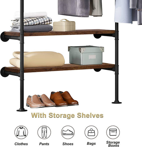 Rootz Hoekkast - Ruimtebesparende kast - L-vormige kledingkast - Optimaal ruimtegebruik, duurzame constructie, veelzijdige opslag - 130,5 cm x 187 cm x 130,5 cm