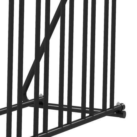 Rootz Bicycle Stand - 4 Bicycles - Weather Resistant - Additional Holder - Steel - Black - 114 x 58 x 75 cm