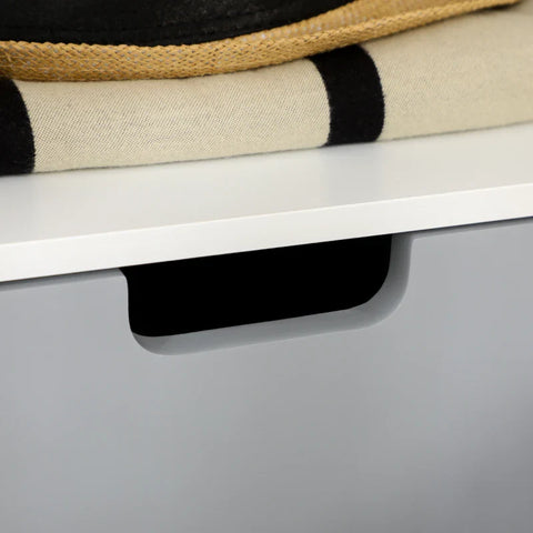 Rootz Bedside Table -  Nightstand - Scandinavian Design - Large Drawer - Waterproof Paint - White - 40 x 38 x 58 cm