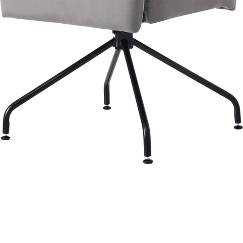Rootz Velvet Dining Chair - Luxurious Seat - Ergonomic Armchair - Easy Assembly - 57L x 49W x 87H cm - Max Load 120kg